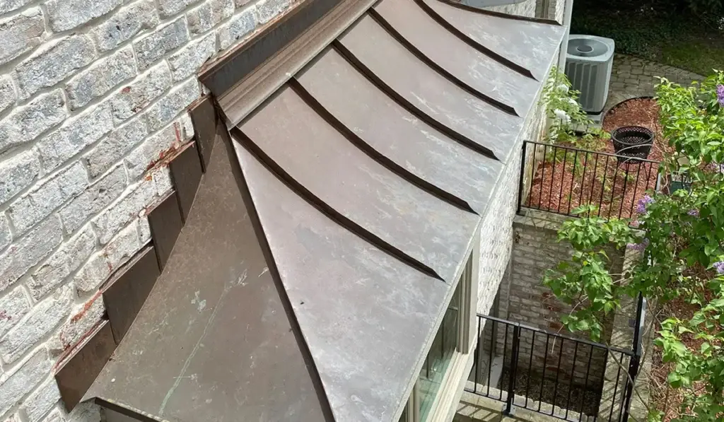 Modern bronze standing seam metal roof, a leading 2026 roofing trend